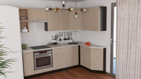 Кухонный гарнитур Надежда прайм 5 2300*1500 мм в Увате - uvat.mebel-tymen.ru | фото