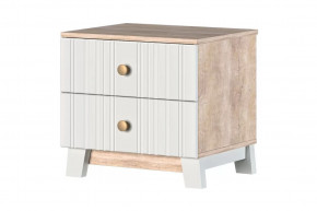 Ланзетти Тумба прикроватная Дуб Торонто/Жемчуг в Увате - uvat.mebel-tymen.ru | фото