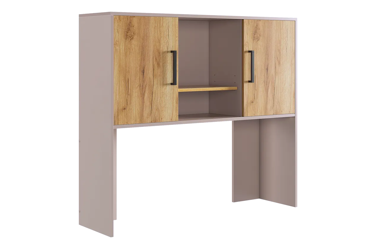 Надстройка стола компьютерного 1200 Лайт-2 кашемир/дуб крафт золотой в Увате - uvat.mebel-tymen.ru | фото