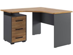 Стол компьютерный 1200 угловой Лайт-2 графит/дуб крафт золотой в Увате - uvat.mebel-tymen.ru | фото