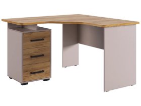 Стол компьютерный 1200 угловой Лайт-2 кашемир/дуб крафт золотой в Увате - uvat.mebel-tymen.ru | фото