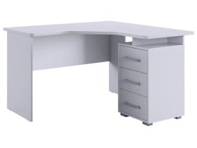 Стол компьютерный 1200 угловой Лайт-2 белый/белый в Увате - uvat.mebel-tymen.ru | фото