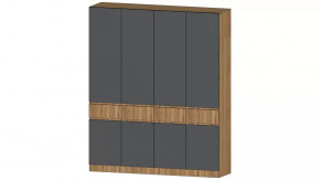 Ленора Шкаф 4х ств. Дуб вотан/Графит в Увате - uvat.mebel-tymen.ru | фото