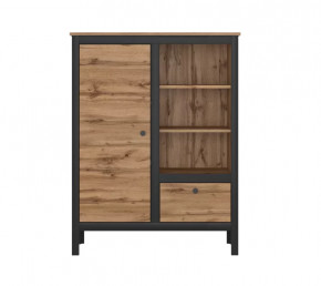 LOFT шкаф REG1D1S/90 (Дуб вотан/Черный) в Увате - uvat.mebel-tymen.ru | фото