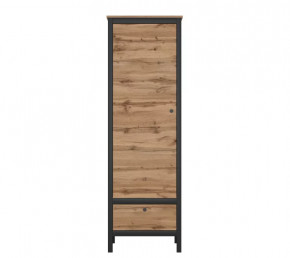 LOFT шкаф REG1D1S (Дуб вотан/Черный) в Увате - uvat.mebel-tymen.ru | фото