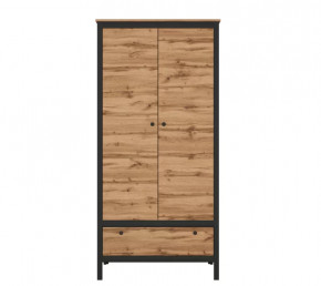 LOFT шкаф SZF2D1S (Дуб вотан/Черный) в Увате - uvat.mebel-tymen.ru | фото