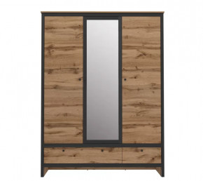 LOFT шкаф SZF3D2S (Дуб вотан/ Черный) в Увате - uvat.mebel-tymen.ru | фото