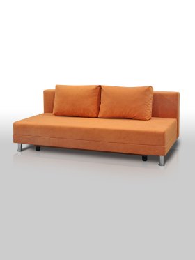 Диван Комфорт Лайт без подлокотников 2 подушки апельсин в Увате - uvat.mebel-tymen.ru | фото