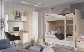 Модульная детская "Буратино" сонома/белый в Увате - uvat.mebel-tymen.ru | фото