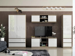 Модульная гостиная Челси Белый глянец холодный, сонома в Увате - uvat.mebel-tymen.ru | фото