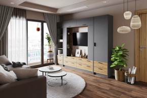 Модульная гостиная Оттавия Антрацит в Увате - uvat.mebel-tymen.ru | фото