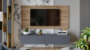 Модульная гостиная «Порто» Яблоня Беллуно, Графит софт в Увате - uvat.mebel-tymen.ru | фото