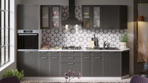 Модульная кухня «Кимберли» Белый, Титан в Увате - uvat.mebel-tymen.ru | фото