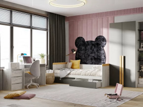 Модульная подростковая Кент-1 Дуб Крафт Белый/Антрацит в Увате - uvat.mebel-tymen.ru | фото