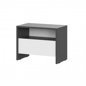 Модульная система "Дольче" Тумба прикроватная Графит / белый в Увате - uvat.mebel-tymen.ru | фото