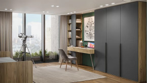 Набор детской мебели «Порто» №1 Яблоня Беллуно, Графит софт в Увате - uvat.mebel-tymen.ru | фото