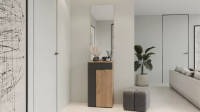 Набор мебели для прихожей стандартный «Асти»  Дуб крафт золотой/Антрацит в Увате - uvat.mebel-tymen.ru | фото