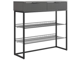 Обувница Классная 1 графит/графит матовый/черный муар в Увате - uvat.mebel-tymen.ru | фото