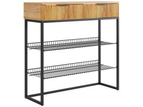 Обувница Классная 1 дуб крафт золотой/акация светлая/черный муар в Увате - uvat.mebel-tymen.ru | фото