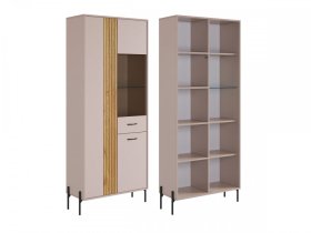 Шкаф двухдверный (со стеклом) Доминика в Увате - uvat.mebel-tymen.ru | фото