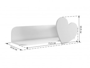 Полка навесная Сердечко в Увате - uvat.mebel-tymen.ru | фото