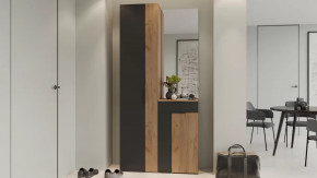 Прихожая «Асти» № 2 Дуб крафт золотой/Антрацит в Увате - uvat.mebel-tymen.ru | фото