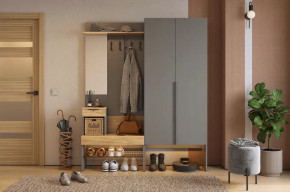 Прихожая Баско К1 графит/дуб крафт золотой в Увате - uvat.mebel-tymen.ru | фото