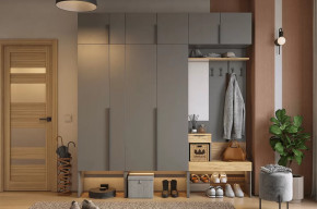 Прихожая Баско К10 графит/дуб крафт золотой в Увате - uvat.mebel-tymen.ru | фото