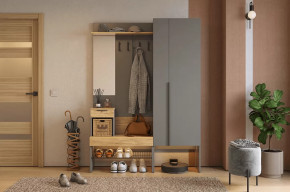 Прихожая Баско К2 графит/дуб крафт золотой в Увате - uvat.mebel-tymen.ru | фото