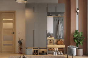 Прихожая Баско К9 графит/дуб крафт золотой в Увате - uvat.mebel-tymen.ru | фото