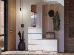 Прихожая Челси сонома-белый в Увате - uvat.mebel-tymen.ru | фото