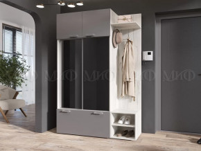 Прихожая Стелла Графит/Дуб Крафт Белый в Увате - uvat.mebel-tymen.ru | фото