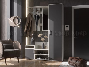 Прихожая Визит Графит/Дуб Крафт Белый в Увате - uvat.mebel-tymen.ru | фото