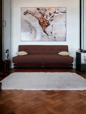 Прямой диван манго 1 Нео Шоколад/Подушки Нео Латте в Увате - uvat.mebel-tymen.ru | фото