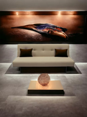 Прямой диван манго 4 Нео Латте/Подушки Нео Шоколад в Увате - uvat.mebel-tymen.ru | фото