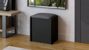 Пуф Бостон Антрацит/Велюр серый в Увате - uvat.mebel-tymen.ru | фото