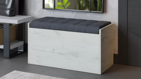 Пуф «Форест» Исп. 2 Дуб крафт белый, Велюр Серый в Увате - uvat.mebel-tymen.ru | фото