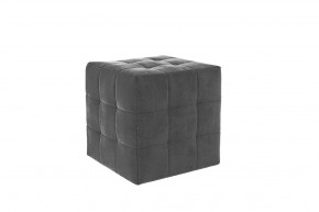 Пуф Рубик 2 графит (велюр) в Увате - uvat.mebel-tymen.ru | фото