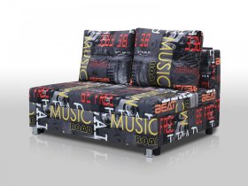 Диван Реал 120 без подлокотников мюзик графит в Увате - uvat.mebel-tymen.ru | фото