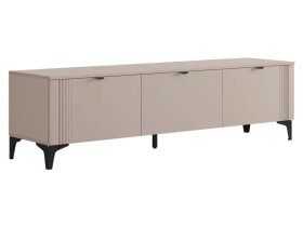 Тумба 2 Рич кашемир/фрапучино матовый/черный в Увате - uvat.mebel-tymen.ru | фото