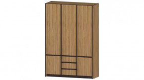 Серия Бостон Шкаф 3-х створчатый дуб вотан в Увате - uvat.mebel-tymen.ru | фото