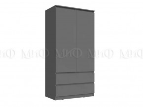 Шкаф 2-х створчатый Челси Графит в Увате - uvat.mebel-tymen.ru | фото