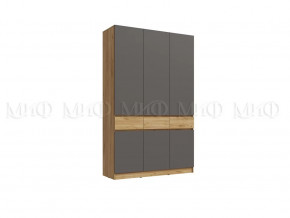Шкаф 3-х створчатый Роджинамиф, дуб крафт/графит в Увате - uvat.mebel-tymen.ru | фото