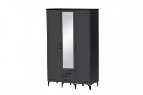 Шкаф 3-х створчатый с зеркалом Шарм ШК-3 Антрацит в Увате - uvat.mebel-tymen.ru | фото
