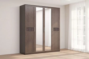 Шкаф 4-х створчатый с зеркалом Кэт-4 Венге Диал в Увате - uvat.mebel-tymen.ru | фото