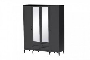 Шкаф 4-х створчатый с зеркалом Шарм ШК-4 Антрацит в Увате - uvat.mebel-tymen.ru | фото