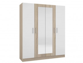 Шкаф четырехстворчатый Леси Сонома-Белый в Увате - uvat.mebel-tymen.ru | фото