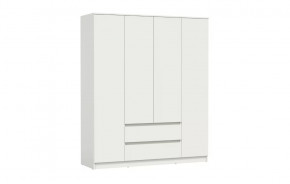 Шкаф для одежды 82.01 Берген (4-х дв.) (ЛДСП Белый) в Увате - uvat.mebel-tymen.ru | фото