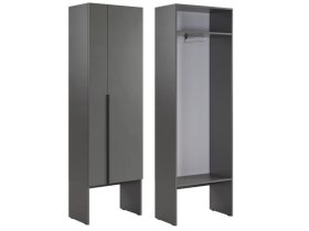 Шкаф двухдверный L600 Баско графит в Увате - uvat.mebel-tymen.ru | фото