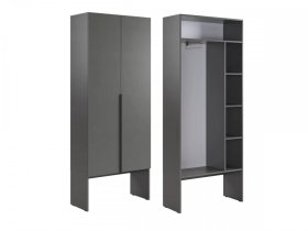 Шкаф двухдверный L800 Баско графит в Увате - uvat.mebel-tymen.ru | фото